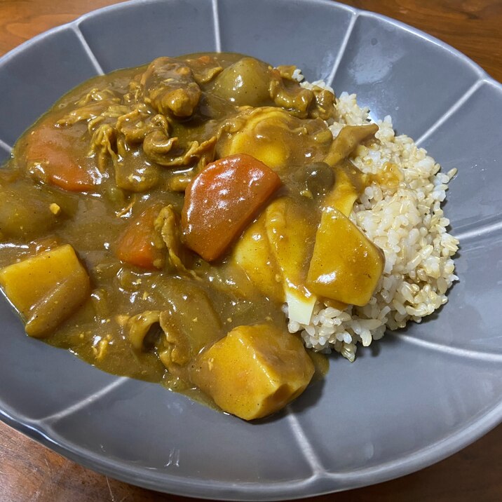 残りの豚汁で！和風カレー